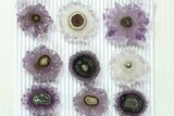 Lot: / to Amethyst Stalactite Slices ( Pieces) #77706-1
